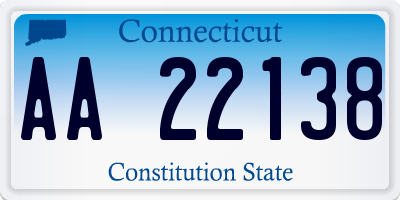 CT license plate AA22138
