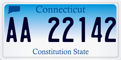 CT license plate AA22142