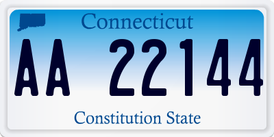 CT license plate AA22144