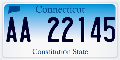 CT license plate AA22145