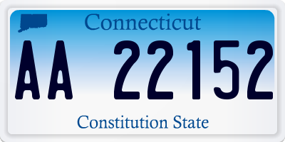 CT license plate AA22152