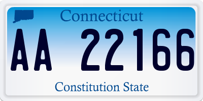 CT license plate AA22166