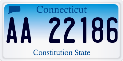 CT license plate AA22186