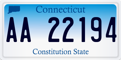 CT license plate AA22194