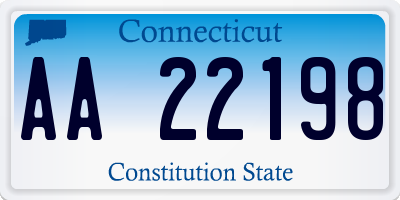 CT license plate AA22198