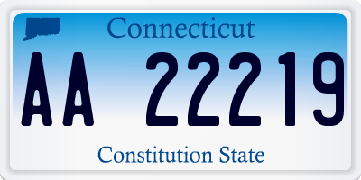 CT license plate AA22219