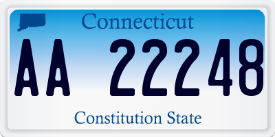 CT license plate AA22248