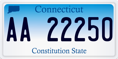 CT license plate AA22250