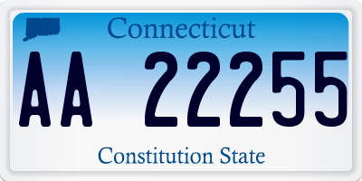 CT license plate AA22255
