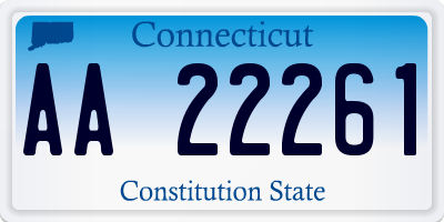 CT license plate AA22261