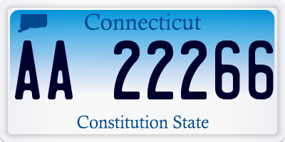 CT license plate AA22266