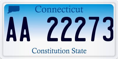 CT license plate AA22273