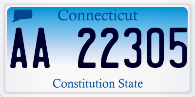 CT license plate AA22305