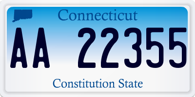 CT license plate AA22355