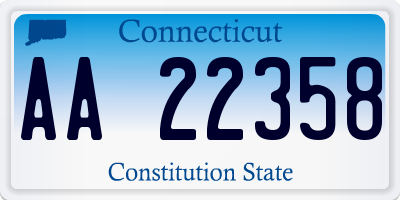 CT license plate AA22358