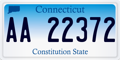 CT license plate AA22372