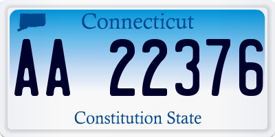 CT license plate AA22376