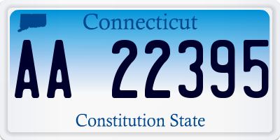 CT license plate AA22395