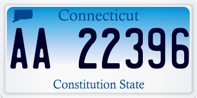 CT license plate AA22396