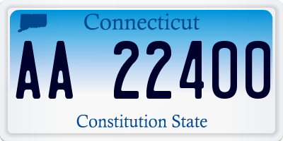 CT license plate AA22400