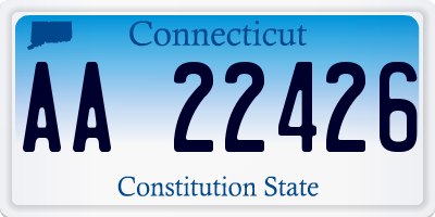 CT license plate AA22426