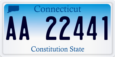 CT license plate AA22441