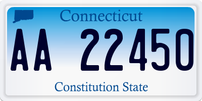 CT license plate AA22450