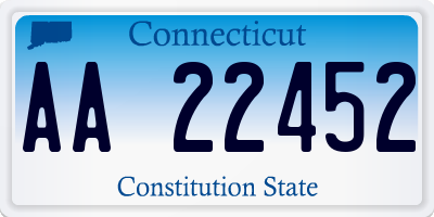 CT license plate AA22452