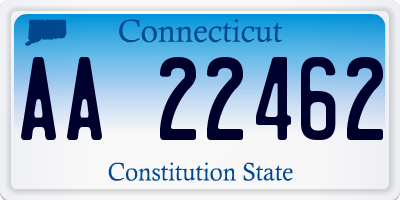 CT license plate AA22462