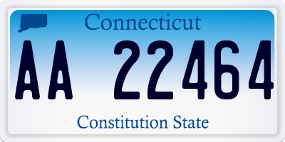 CT license plate AA22464