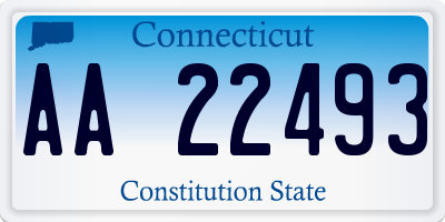 CT license plate AA22493