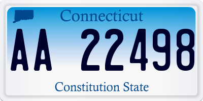 CT license plate AA22498