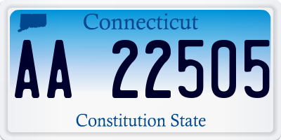 CT license plate AA22505