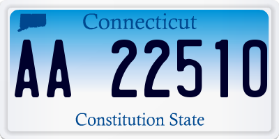 CT license plate AA22510