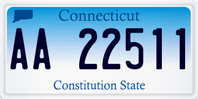 CT license plate AA22511