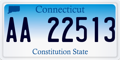 CT license plate AA22513