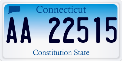 CT license plate AA22515