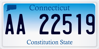 CT license plate AA22519