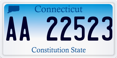 CT license plate AA22523