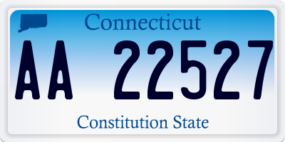 CT license plate AA22527