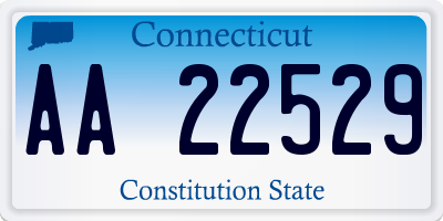 CT license plate AA22529