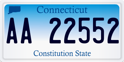CT license plate AA22552