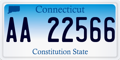 CT license plate AA22566