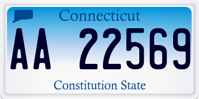 CT license plate AA22569