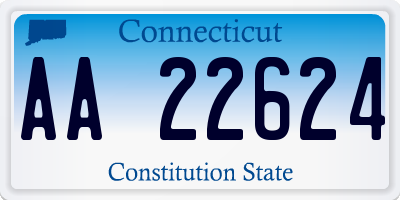 CT license plate AA22624