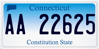 CT license plate AA22625