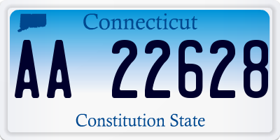 CT license plate AA22628