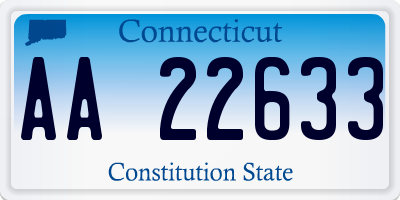 CT license plate AA22633
