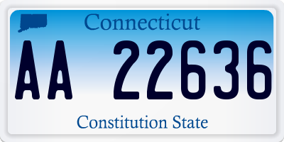 CT license plate AA22636