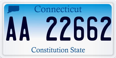 CT license plate AA22662